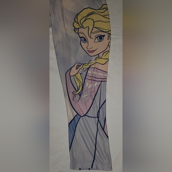 Disney Frozen Pajama Bottoms in Blue and Yellow - Picture 2 of 12